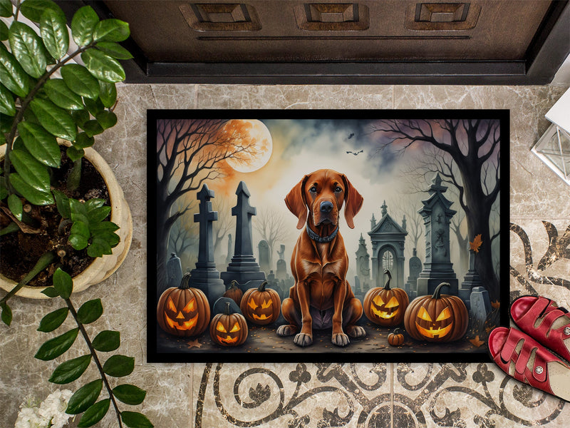 Vizsla Spooky Halloween Indoor or Outdoor Mat 24x36