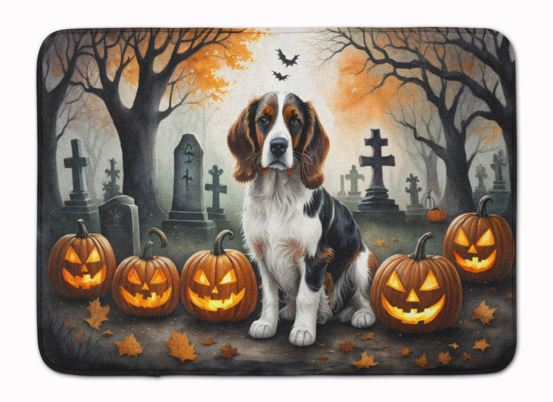 Welsh Springer Spaniel Spooky Halloween Memory Foam Kitchen Mat