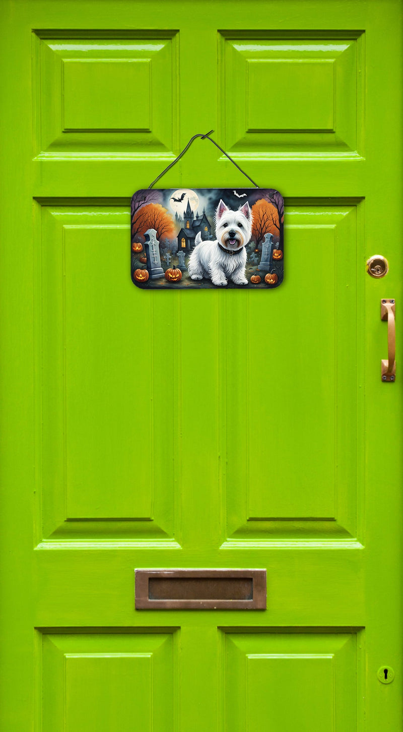 Westie Spooky Halloween Wall or Door Hanging Prints