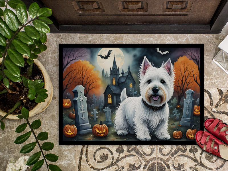 Westie Spooky Halloween Indoor or Outdoor Mat 24x36