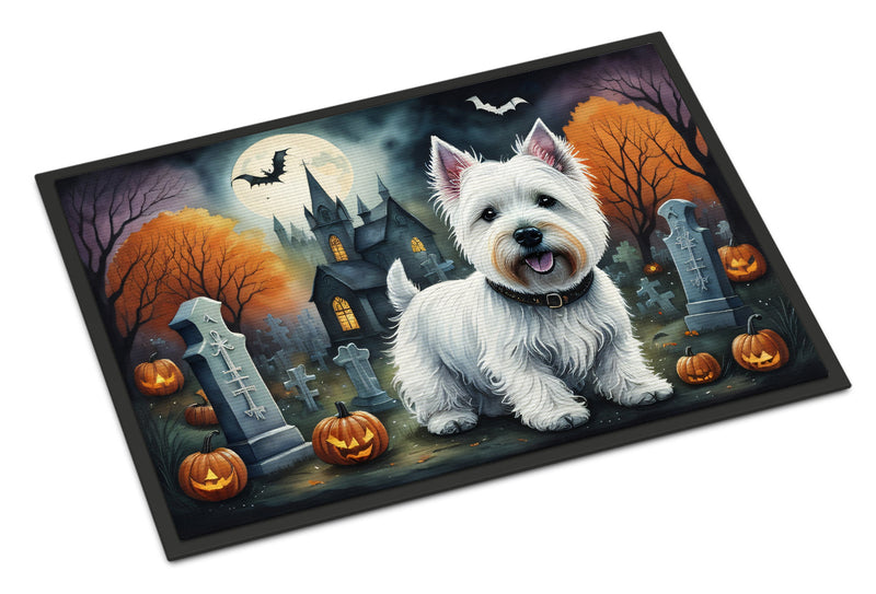 Westie Spooky Halloween Indoor or Outdoor Mat 24x36