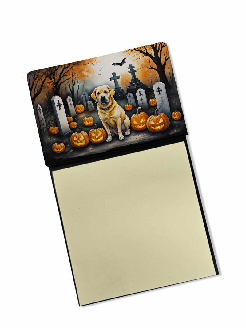 Yellow Labrador Retriever Spooky Halloween Sticky Note Holder