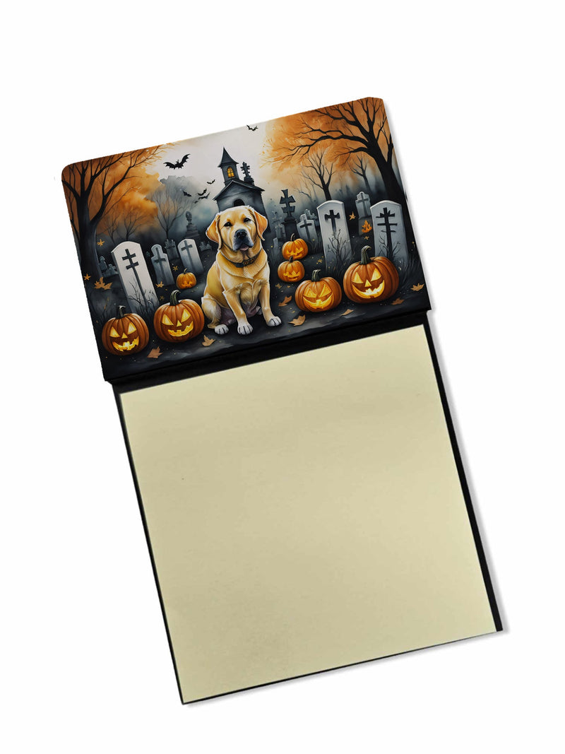 Yellow Labrador Retriever Spooky Halloween Sticky Note Holder