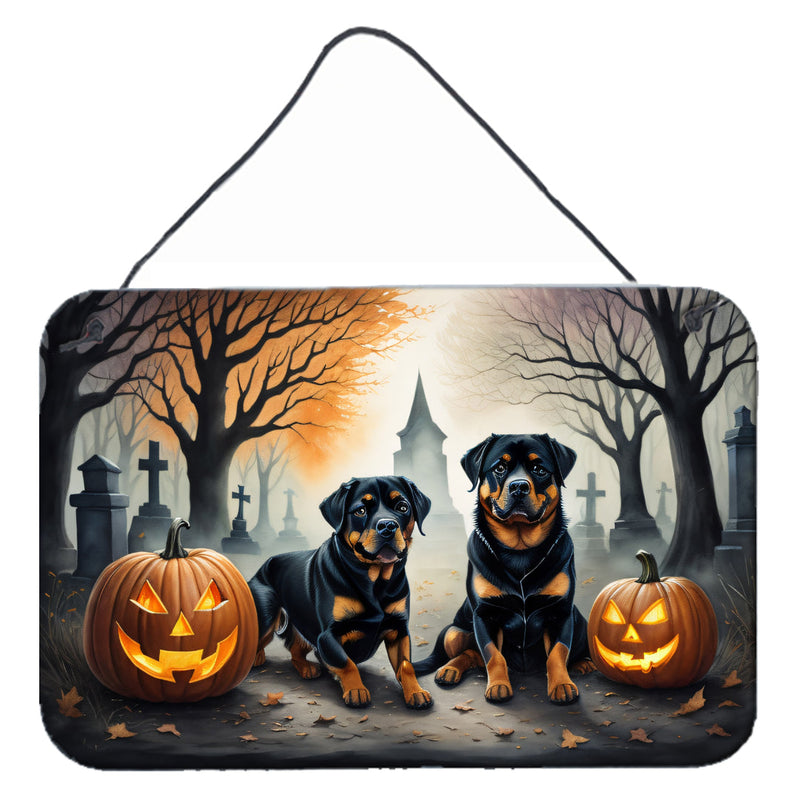 Rottweiler Spooky Halloween Wall or Door Hanging Prints