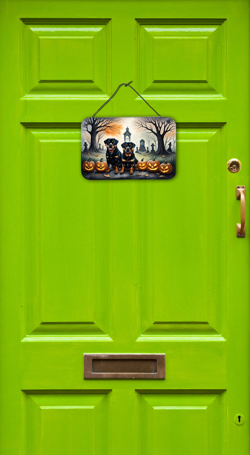 Rottweiler Spooky Halloween Wall or Door Hanging Prints