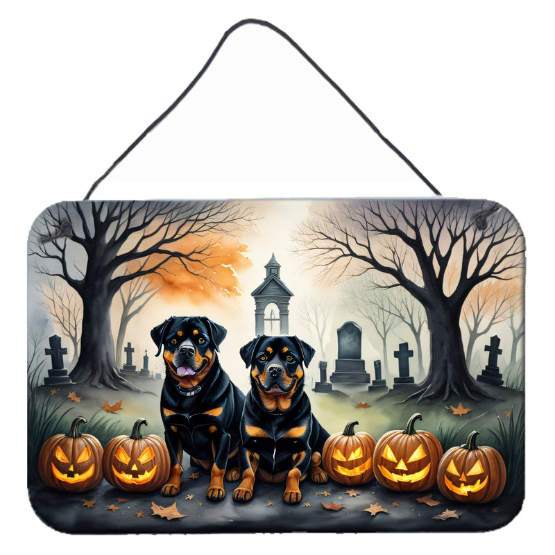 Rottweiler Spooky Halloween Wall or Door Hanging Prints