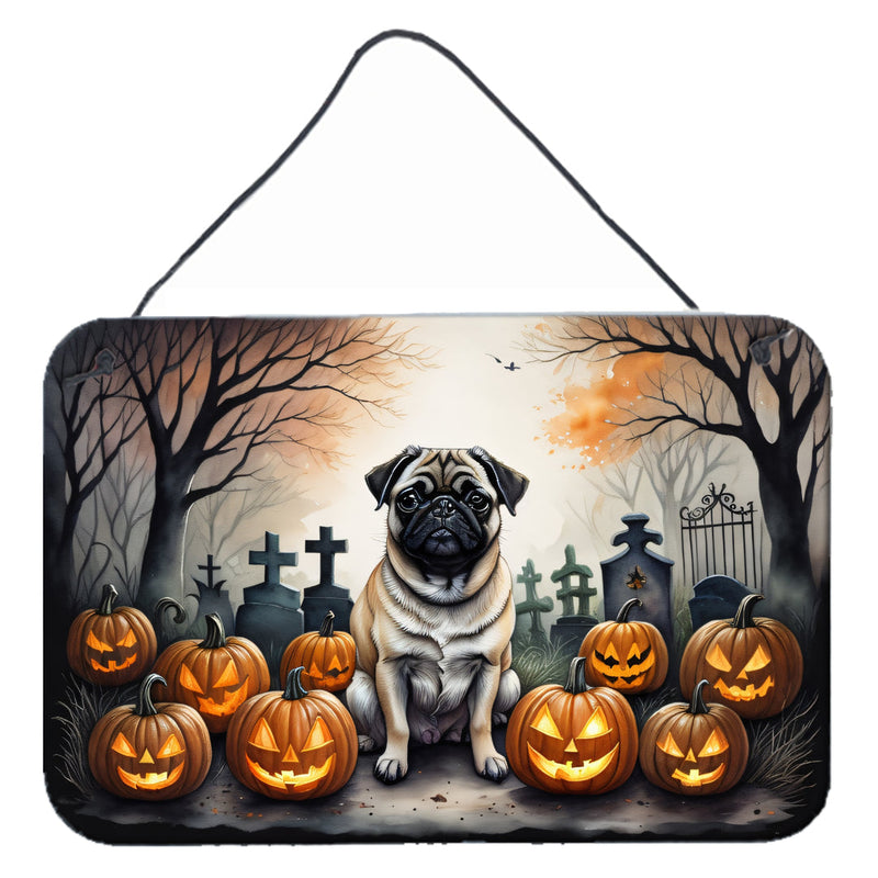 Fawn Pug Spooky Halloween Wall or Door Hanging Prints