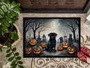Black Pug Spooky Halloween Doormat - 24x36 Decorative Floor Mat – Indoor/Outdoor Rug with Artistic Flair