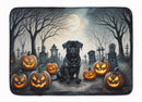 Black Pug Spooky Halloween Memory Foam Kitchen Mat