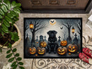 Black Pug Spooky Halloween Doormat - 24x36 Decorative Floor Mat – Indoor/Outdoor Rug with Artistic Flair