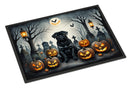 Black Pug Spooky Halloween Doormat - 24x36 Decorative Floor Mat – Indoor/Outdoor Rug with Artistic Flair