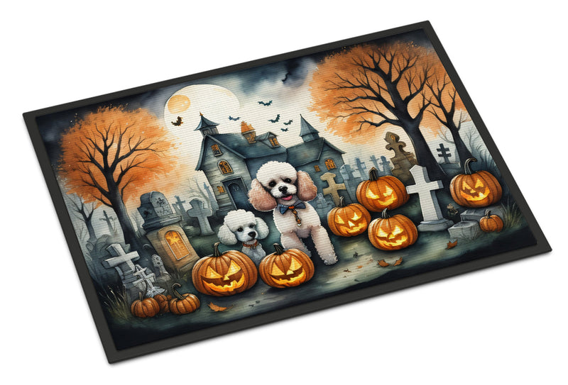 Poodle Spooky Halloween Doormat 18x27