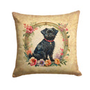 Affenpinscher and Flowers Throw Pillow - 14x14 Decorative Pillow – Art for Your Home & Patio