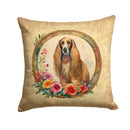 Afghan Hound and Flowers Throw Pillow - 14x14 Decorative Pillow – Art for Your Home & Patio