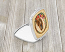 Afghan Hound and Flowers Compact Mirror – Stylish Purse Mirror with Artistic Covers
