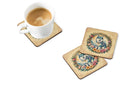 Alaskan Klee Kai and Flowers Coasters - Set of 4 Lightweight Foam, Absorbent Drink Coasters