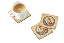 American Foxhound and Flowers Coasters - Set of 4 Lightweight Foam, Absorbent Drink Coasters