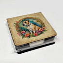 American Staffordshire Terrier and Flowers PU Leather Note Paper Holder