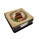 American Water Spaniel and Flowers PU Leather Note Paper Holder