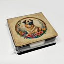 Anatolian Shepherd Dog and Flowers PU Leather Note Paper Holder
