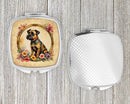 Border Terrier and Flowers Compact Mirror – Stylish Purse Mirror with Artistic Covers