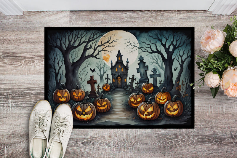 Graveyard Spooky Halloween Doormat 18x27