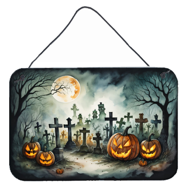 Graveyard Spooky Halloween Wall or Door Hanging Prints