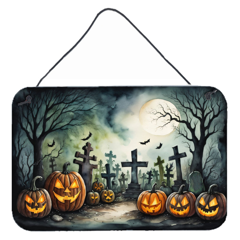 Graveyard Spooky Halloween Wall or Door Hanging Prints