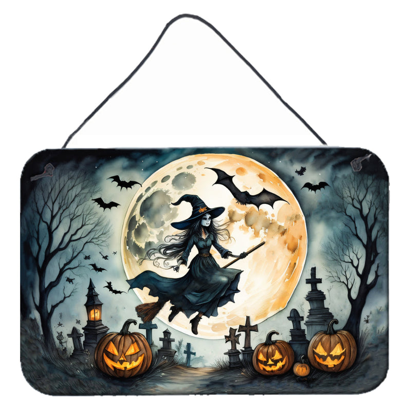 Flying Witch Spooky Halloween Wall or Door Hanging Prints