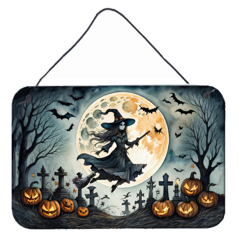 Flying Witch Spooky Halloween Wall or Door Hanging Prints