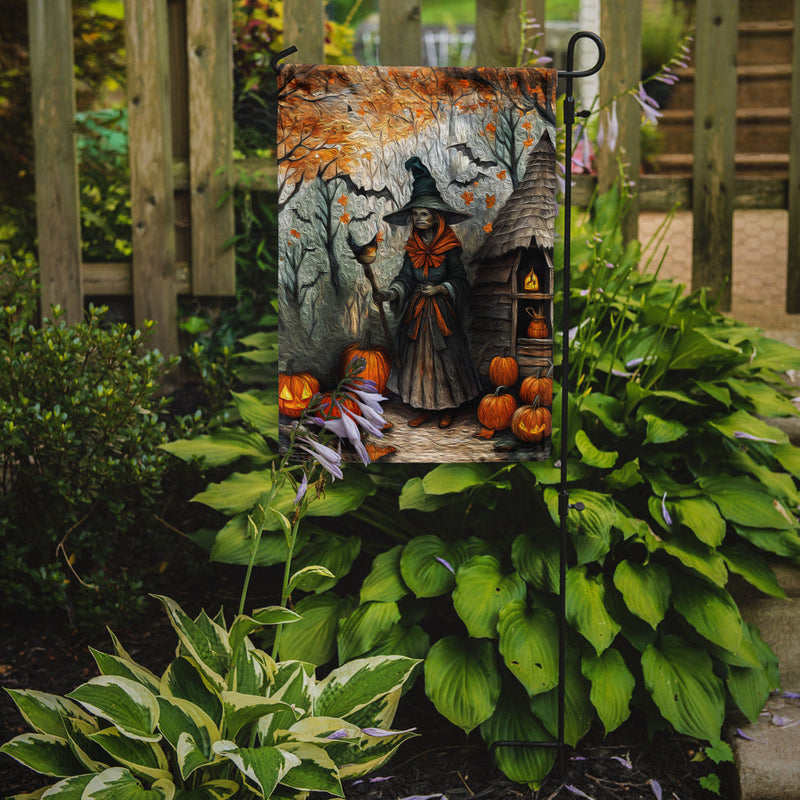 Slavic Witch Spooky Halloween Garden Flag – Outdoor Decorative Yard Flag