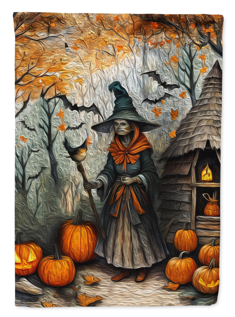 Slavic Witch Spooky Halloween Garden Flag – Outdoor Decorative Yard Flag