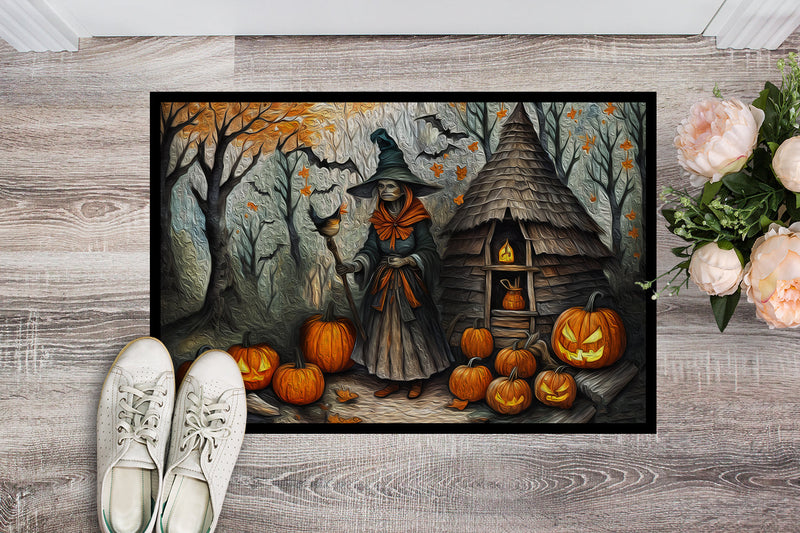 Slavic Witch Spooky Halloween Indoor or Outdoor Mat 24x36