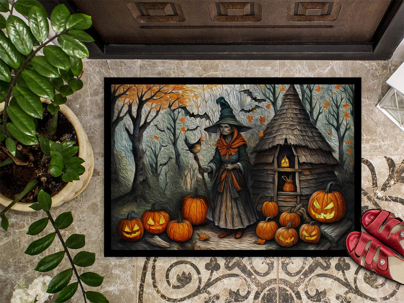 Slavic Witch Spooky Halloween Indoor or Outdoor Mat 24x36