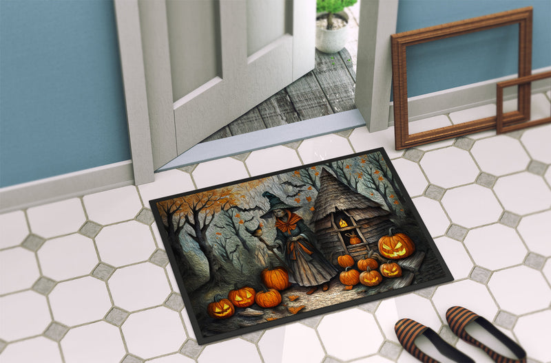 Slavic Witch Spooky Halloween Indoor or Outdoor Mat 24x36