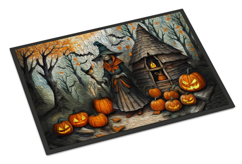 Slavic Witch Spooky Halloween Indoor or Outdoor Mat 24x36