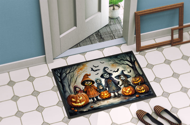 Trick or Treaters Spooky Halloween Indoor or Outdoor Mat 24x36