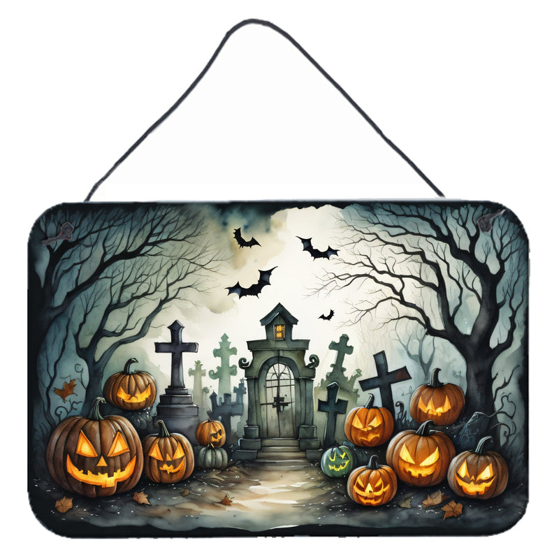 Graveyard Spooky Halloween Wall or Door Hanging Prints