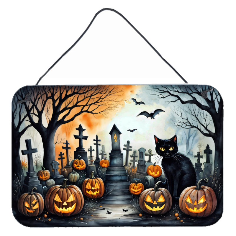 Black Cat Spooky Halloween Wall or Door Hanging Prints