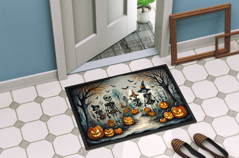 Calacas Skeletons Spooky Halloween Indoor or Outdoor Mat 24x36