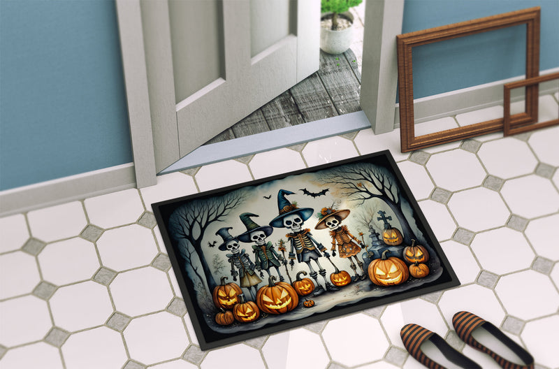 Calacas Skeletons Spooky Halloween Indoor or Outdoor Mat 24x36