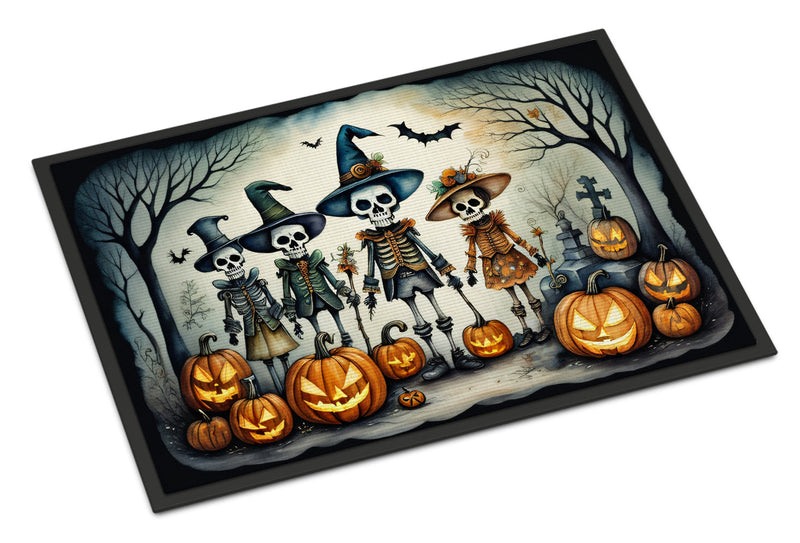 Calacas Skeletons Spooky Halloween Indoor or Outdoor Mat 24x36