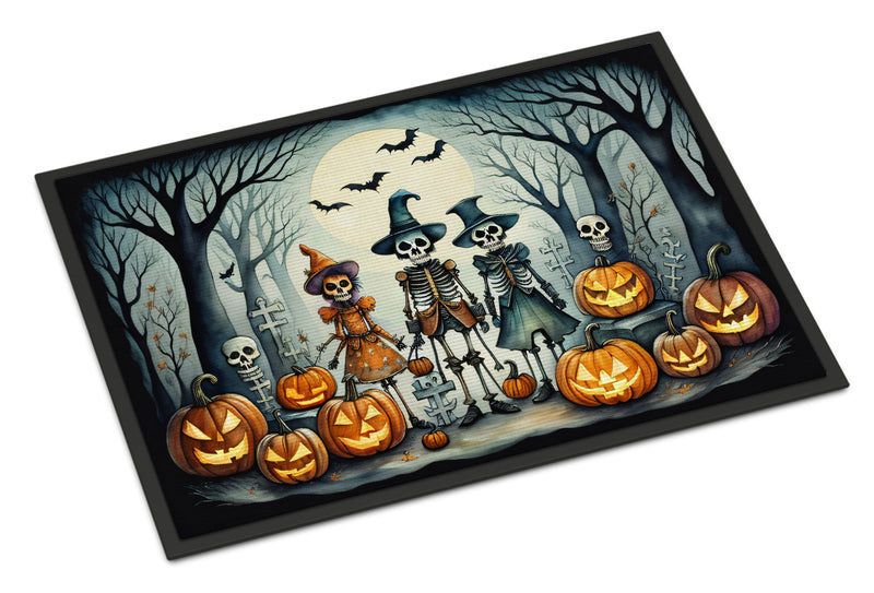 Calacas Skeletons Spooky Halloween Indoor or Outdoor Mat 24x36