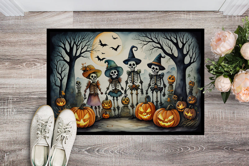 Calacas Skeletons Spooky Halloween Indoor or Outdoor Mat 24x36