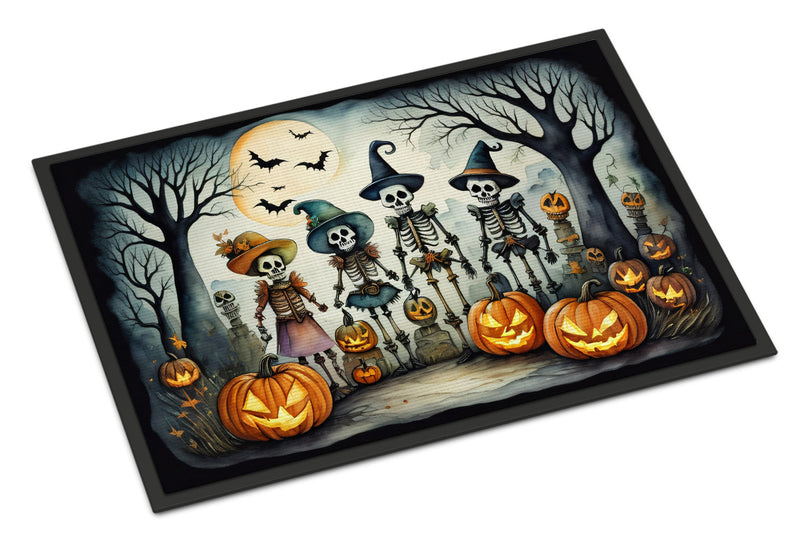 Calacas Skeletons Spooky Halloween Indoor or Outdoor Mat 24x36