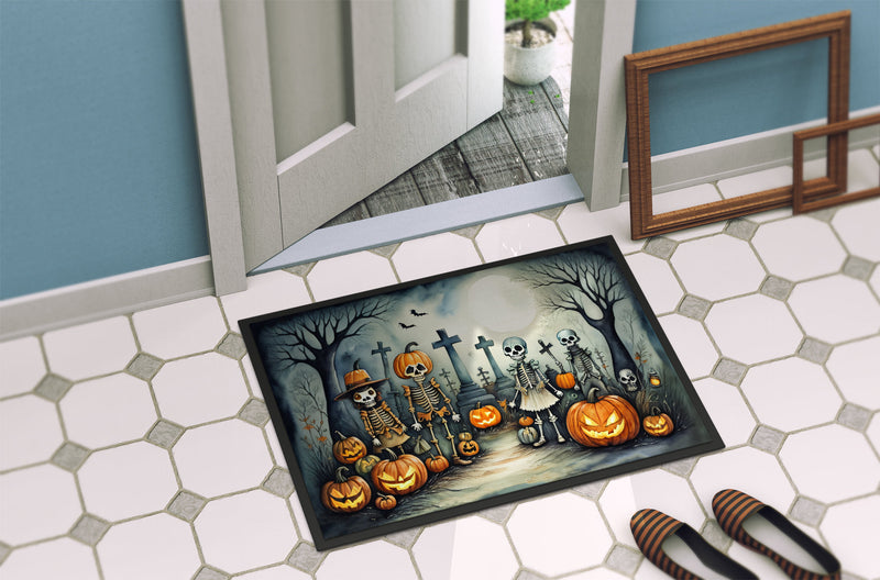 Calacas Skeletons Spooky Halloween Indoor or Outdoor Mat 24x36