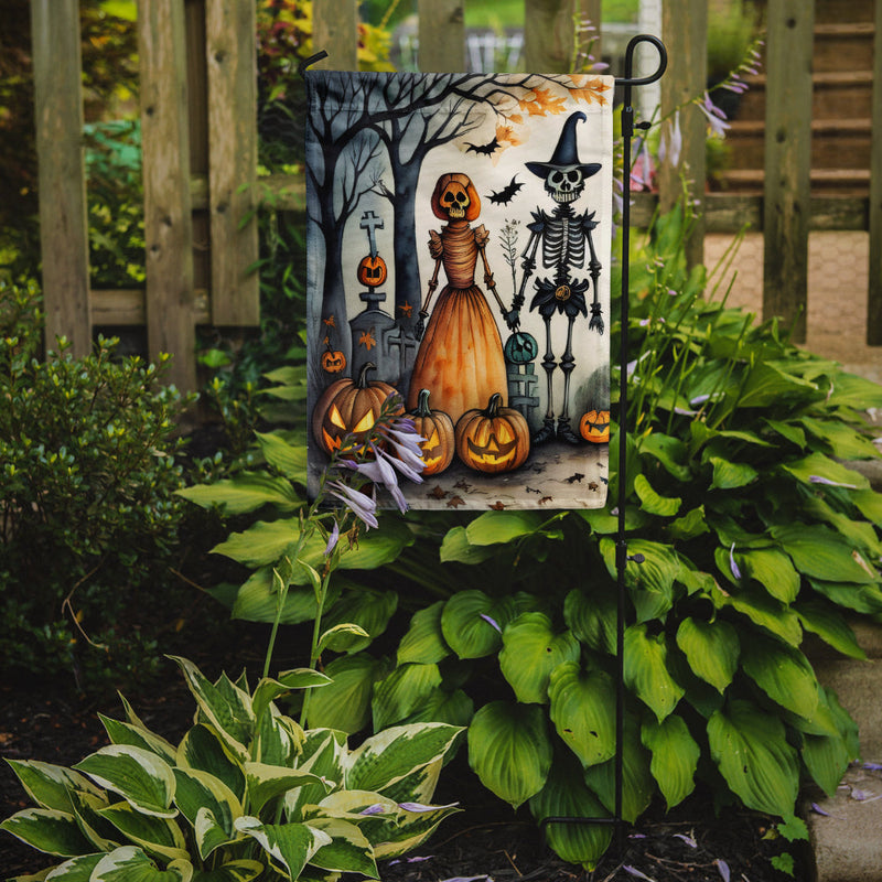 Calacas Skeletons Spooky Halloween Garden Flag – Outdoor Decorative Yard Flag