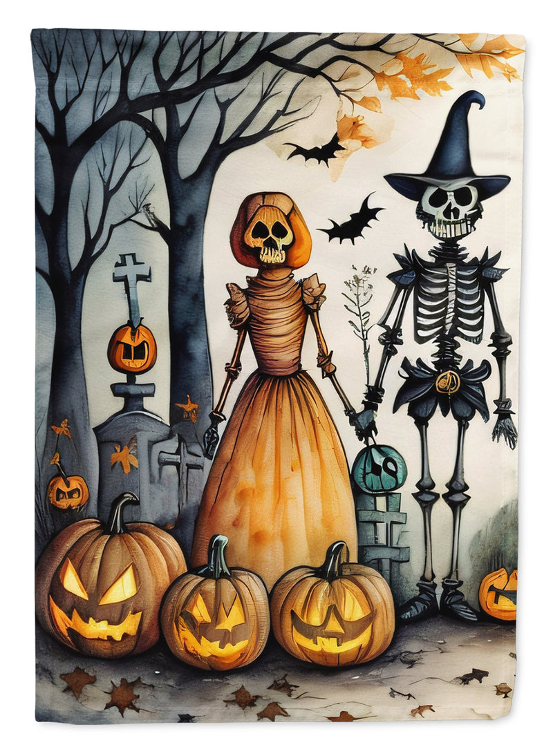 Calacas Skeletons Spooky Halloween Garden Flag – Outdoor Decorative Yard Flag