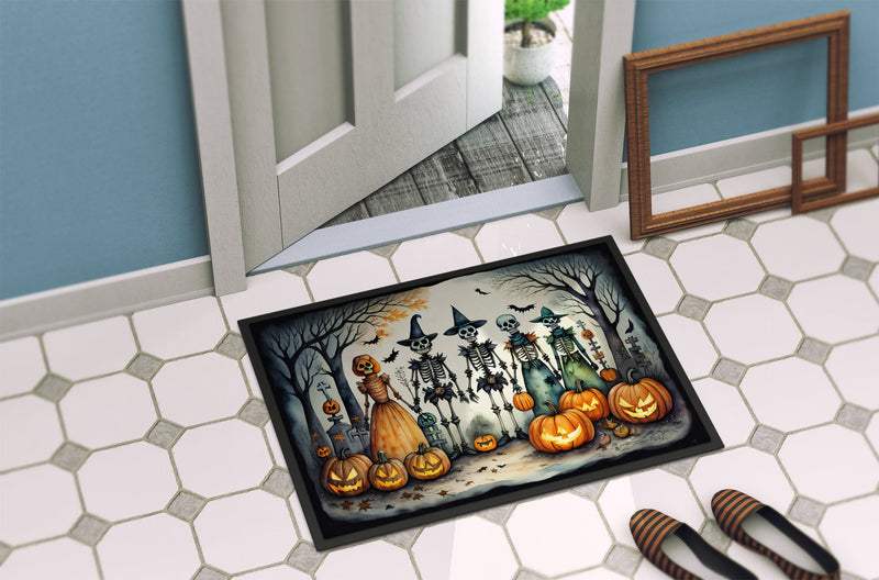 Calacas Skeletons Spooky Halloween Indoor or Outdoor Mat 24x36