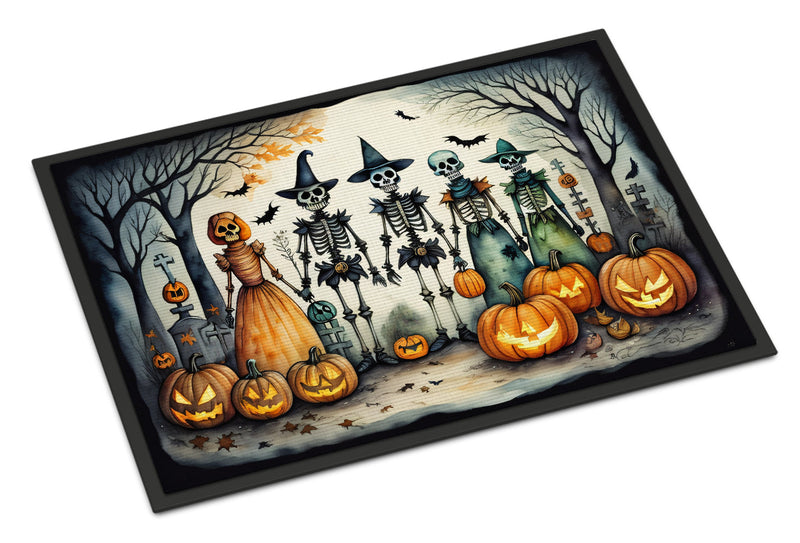 Calacas Skeletons Spooky Halloween Indoor or Outdoor Mat 24x36